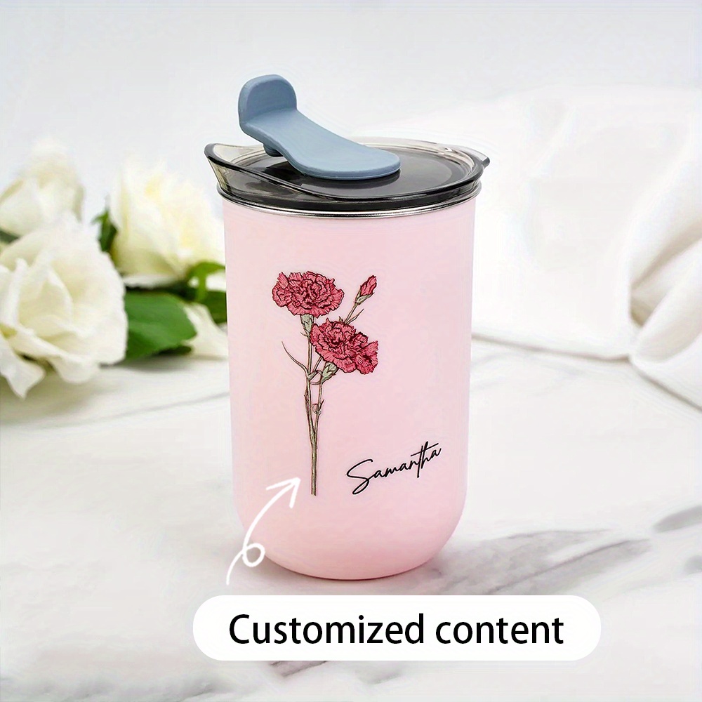 Coffee Equipment Usa - 맞춤형 탄생화 커피 텀블러, 맞춤 이름
