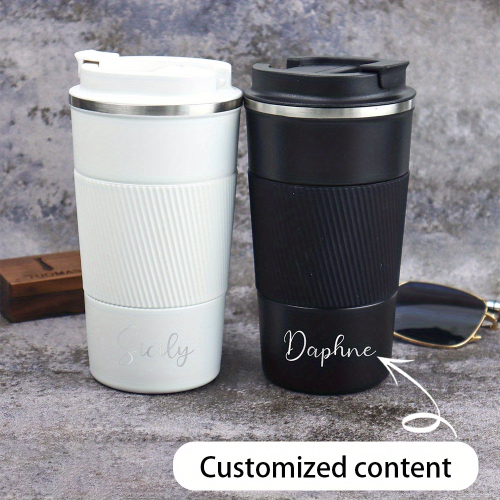 Coffee Equipment Usa - 맞춤 이름이 새겨진 스테인리스 스틸 여행용