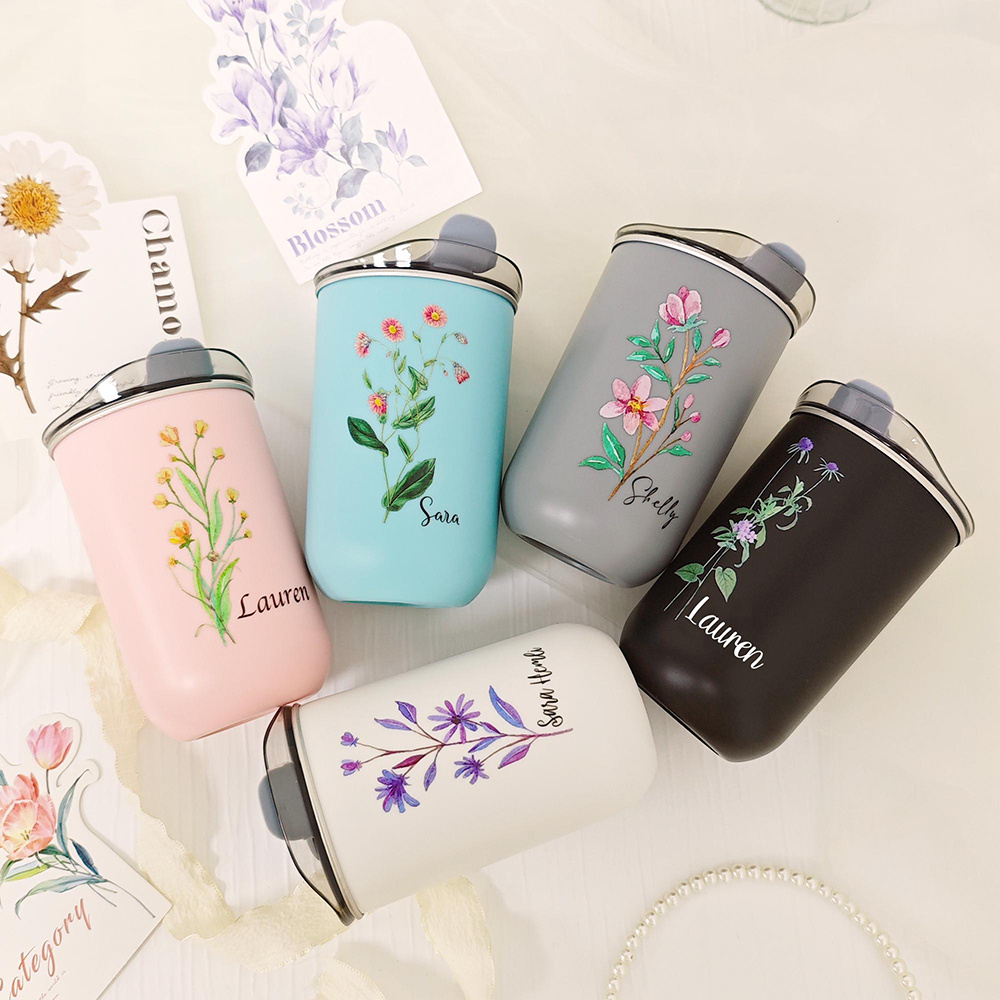 맞춤형 태어닝 플라워 스테인리스 스틸 텀블러(플립 뚜껑 - Coffee Equipment Usa 리뷰 및 가격