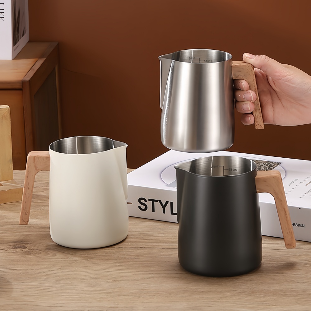 커피 우유 Frothing 투수 주전자 304 스테인레 - Milk Steaming Pitcher 리뷰 및 가격