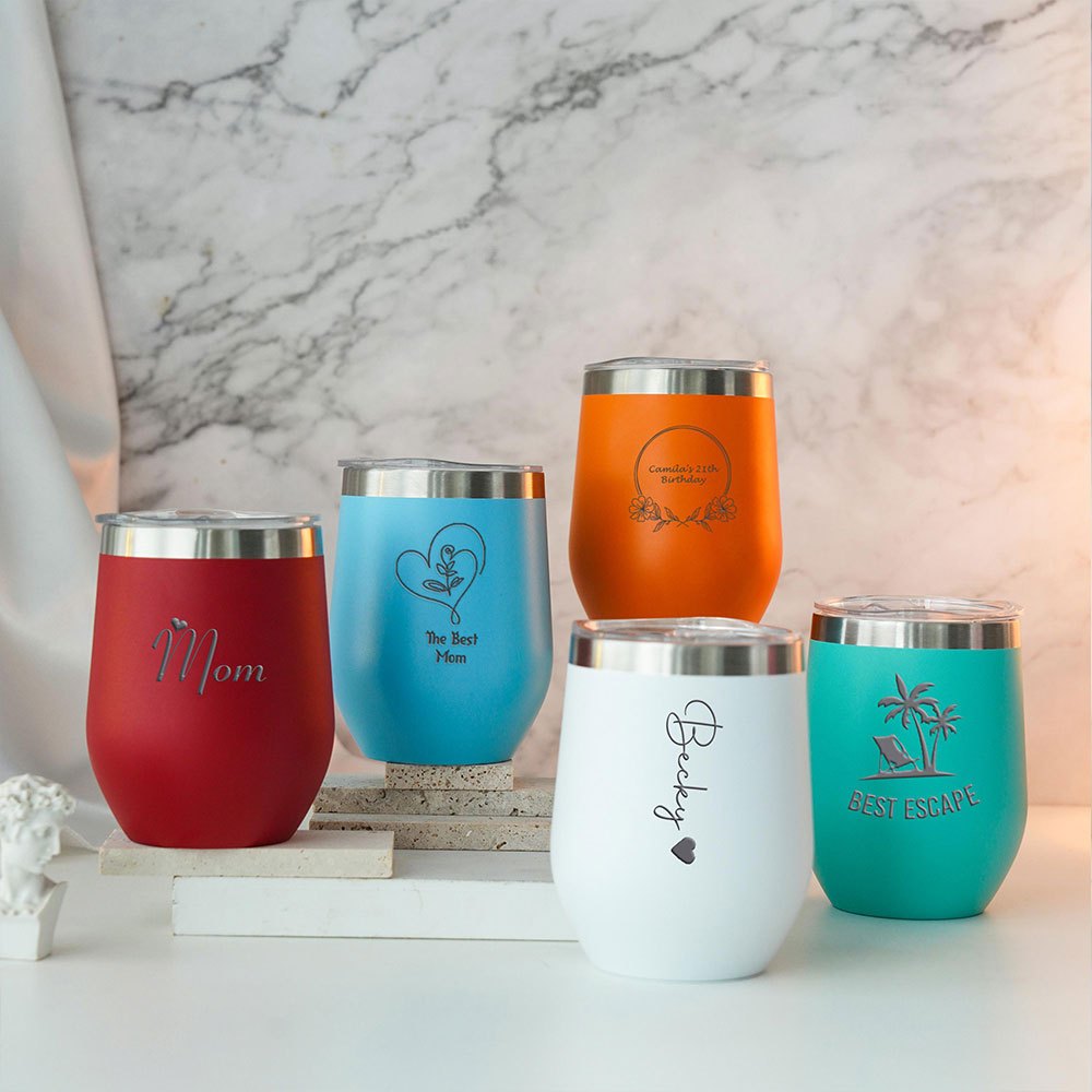 맞춤 이름 하트 스테인리스 스틸 와인 텀블러, 개인 맞 - Coffee Equipment Usa 리뷰 및 가격