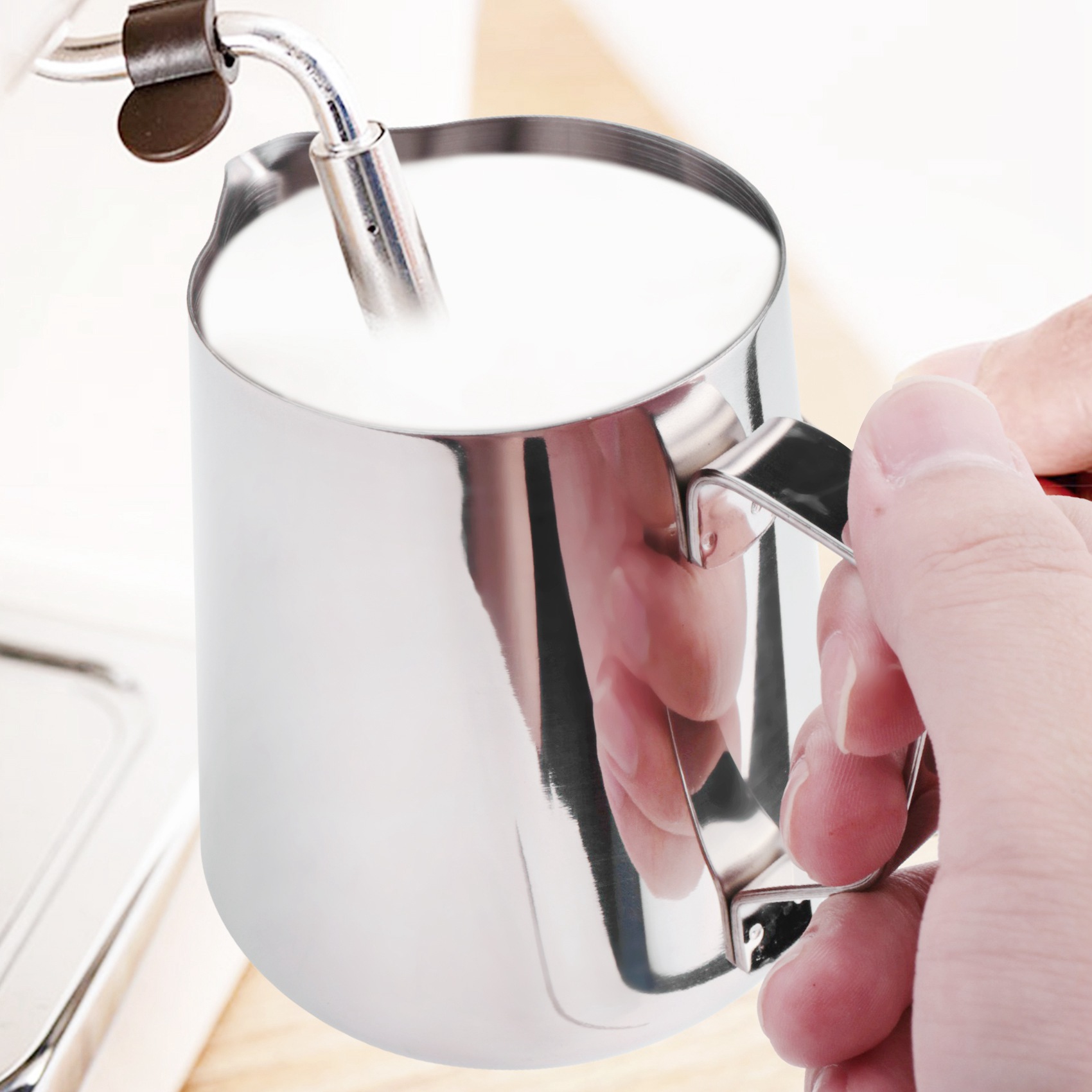밀크 프로싱 피처 350ml (12oz) 스티밍 피처  - Milk Steaming Pitcher 리뷰 및 가격