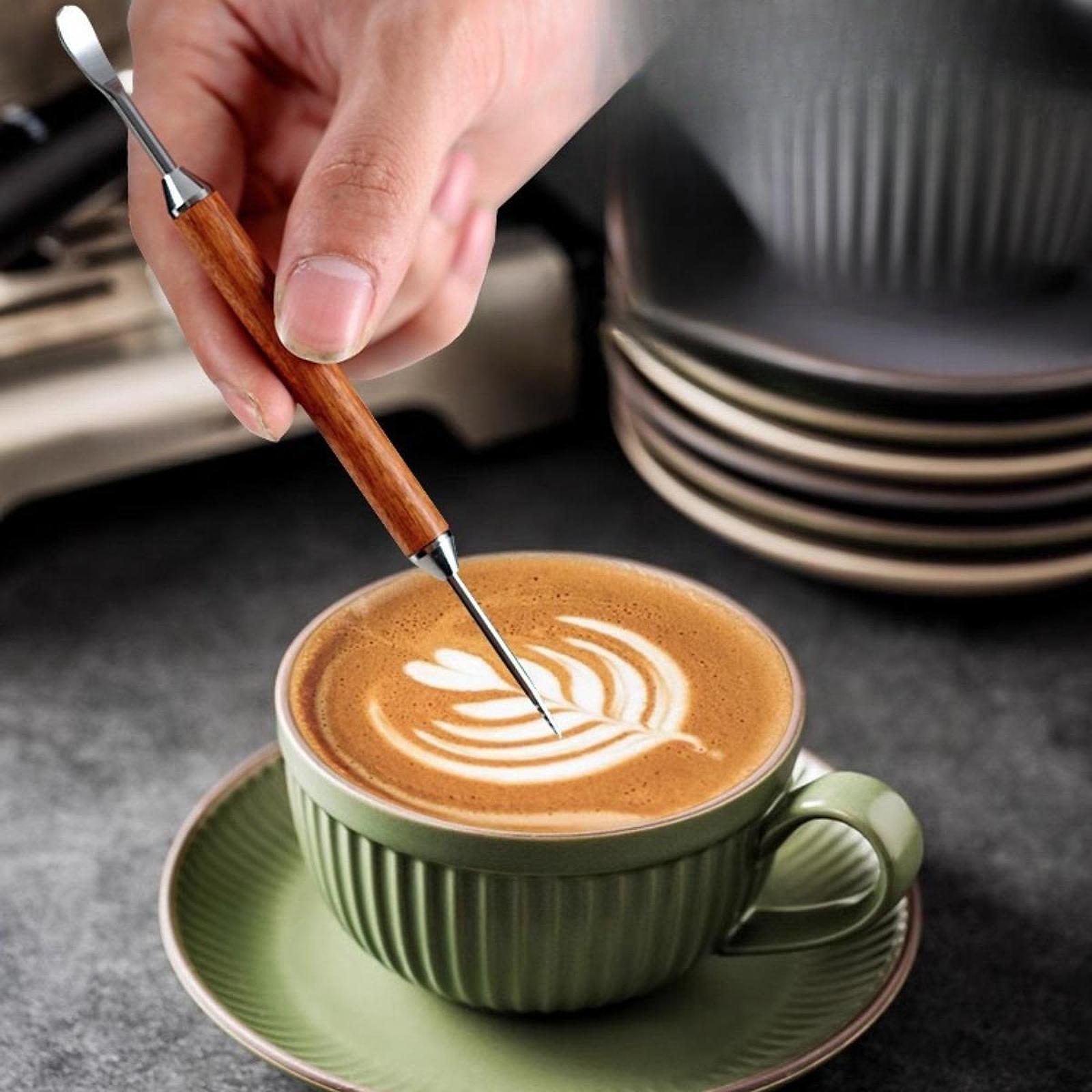 커피 장식 예술 핀, 커피 조각 펜, 가벼운 커피 꽃  - Coffee Equipment For Cafe 리뷰 및 가격